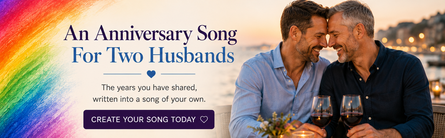 Two brides on their wedding day - a personalised lesbian wedding song